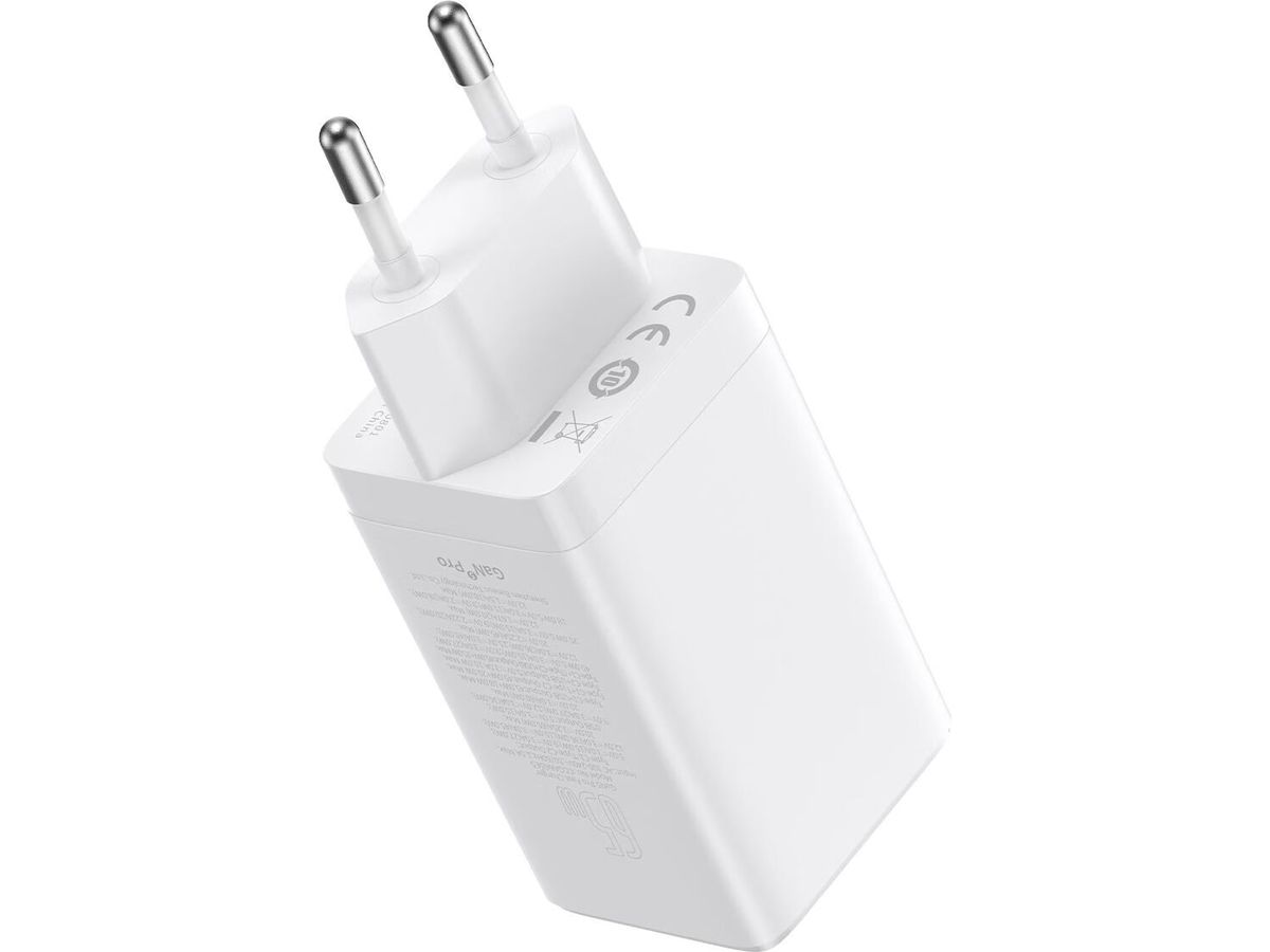 Baseus GaN5 Pro 3 Port Charger 65W White