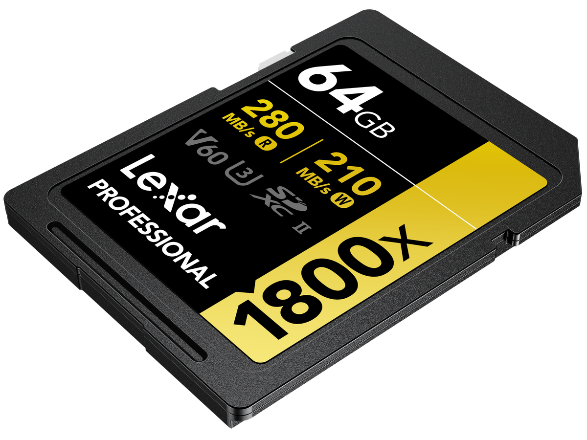 Lexar 1800x UHS-II SDXC 64GB Gold