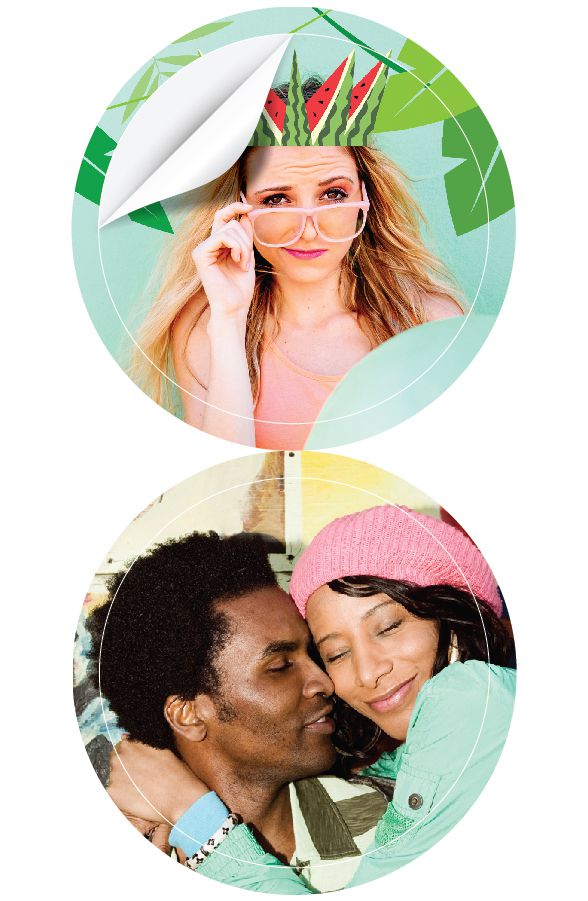 Canon ZP-2030-2C-20 Zink Circle Sticker