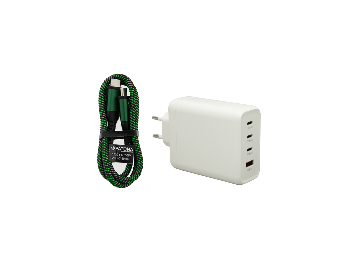 Patona GaN 4 Port Fast Charger Bundle