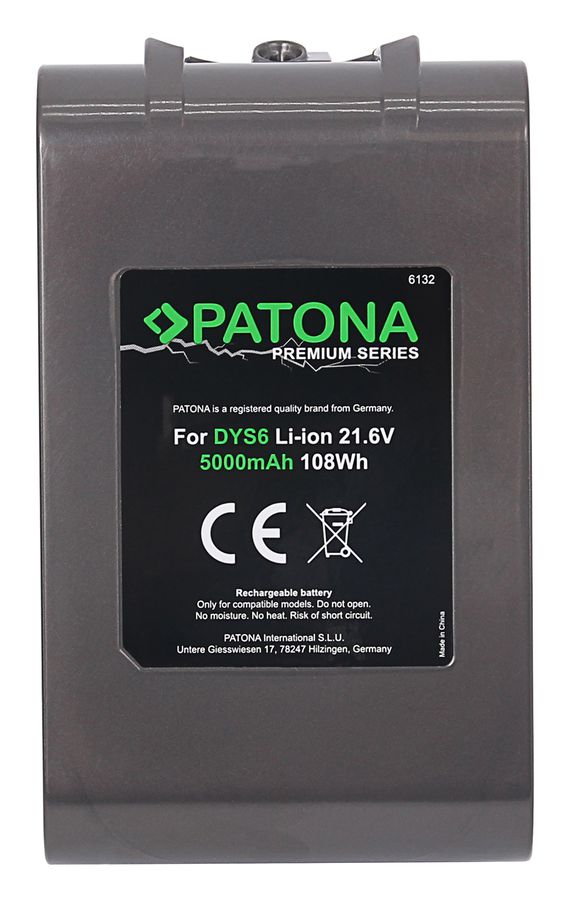 Patona Premium Batterie Dyson V6 5000mAh