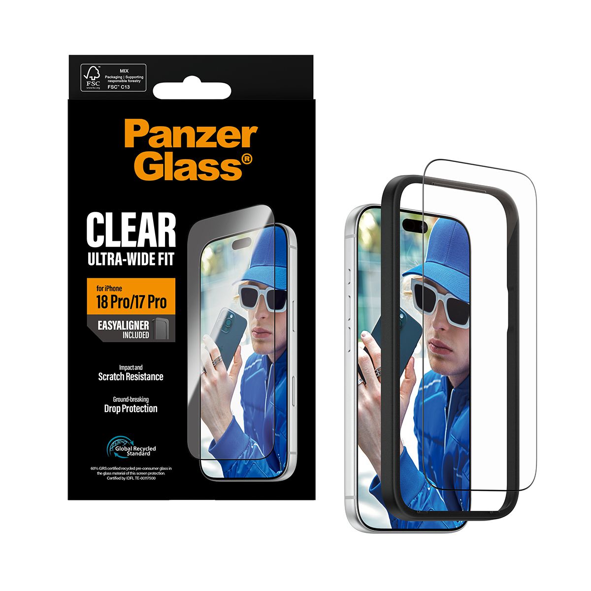 PanzerGlass iP 17/18 Pro Displayschutz