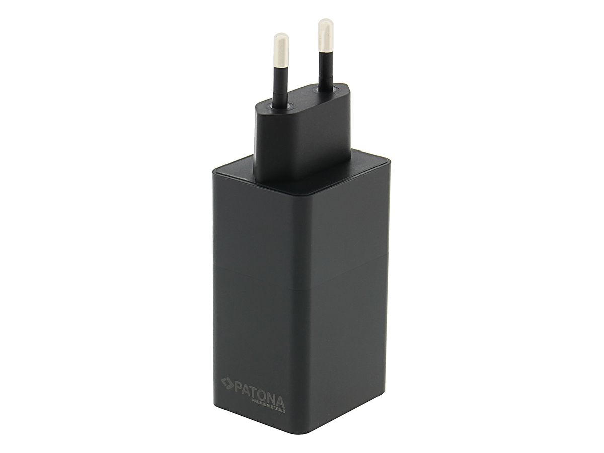 Patona GaN PD 65W 2xUSB-C + USB-A Black