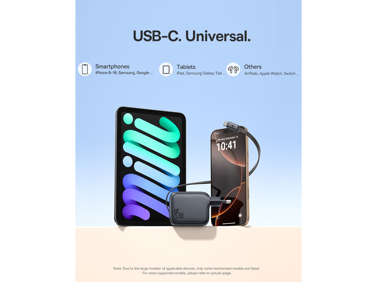 Baseus EnerCore Fastcharg.45W Retr.Cab.