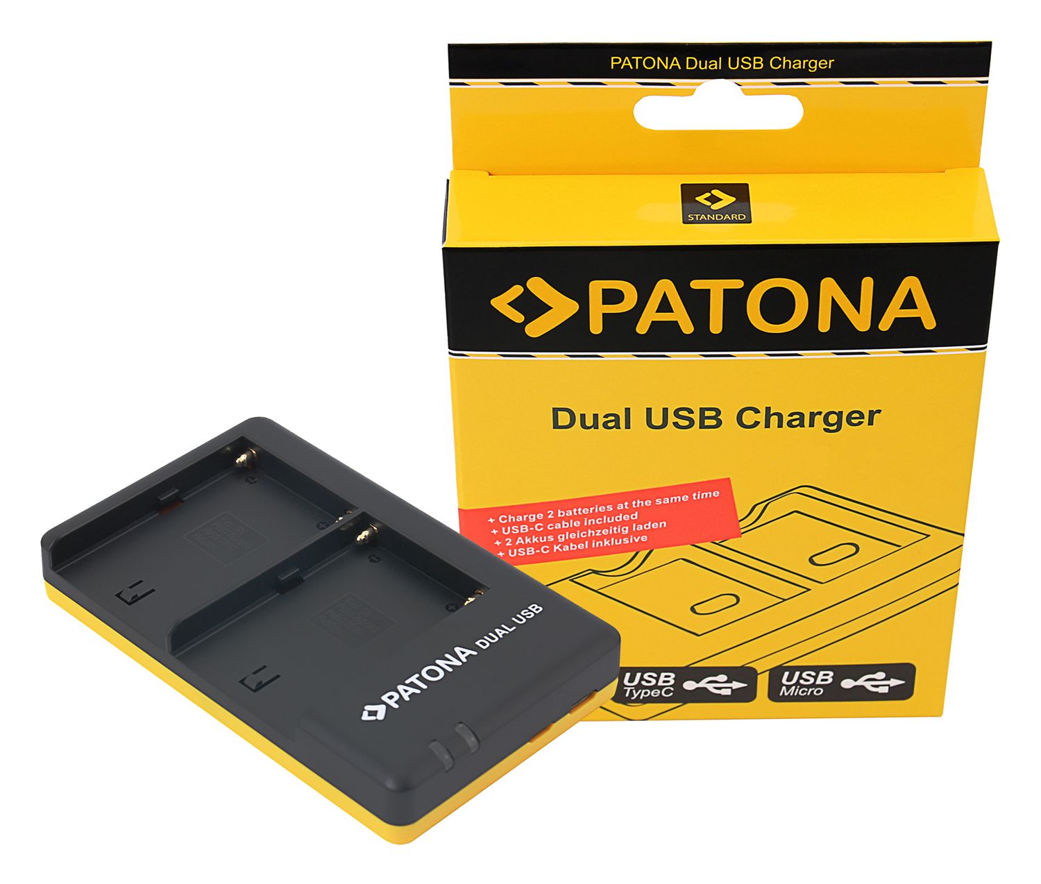 Patona Ladeger Dual USB Sony NP-F Serie