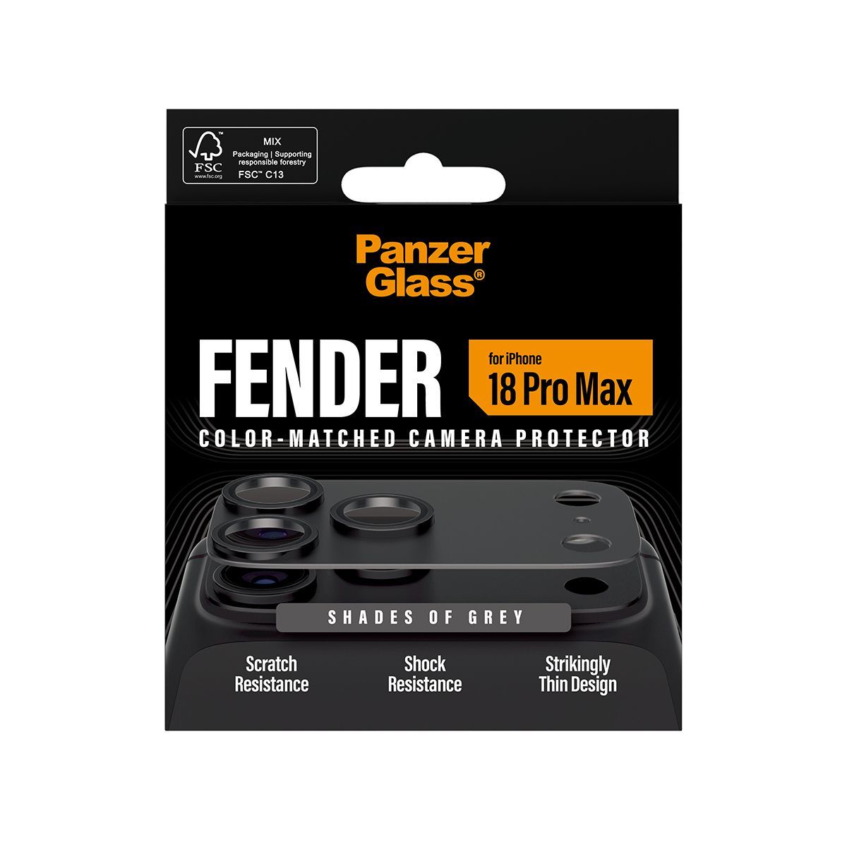 PanzerGlass iP18Pro Max Kameraschutz Gr.