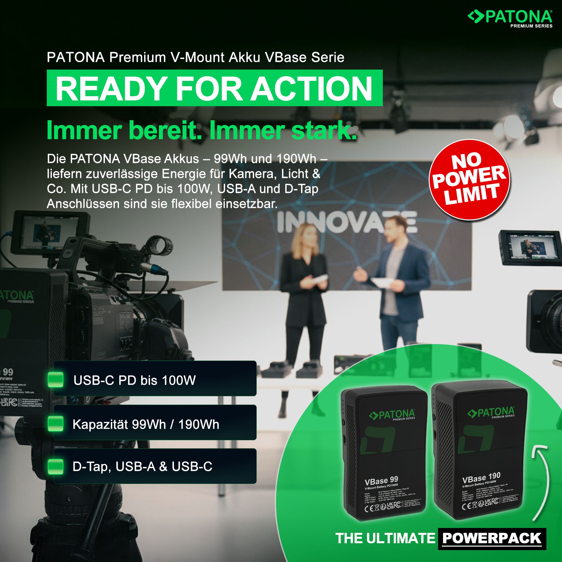 Patona Premium V-Mount 99Wh PD100W