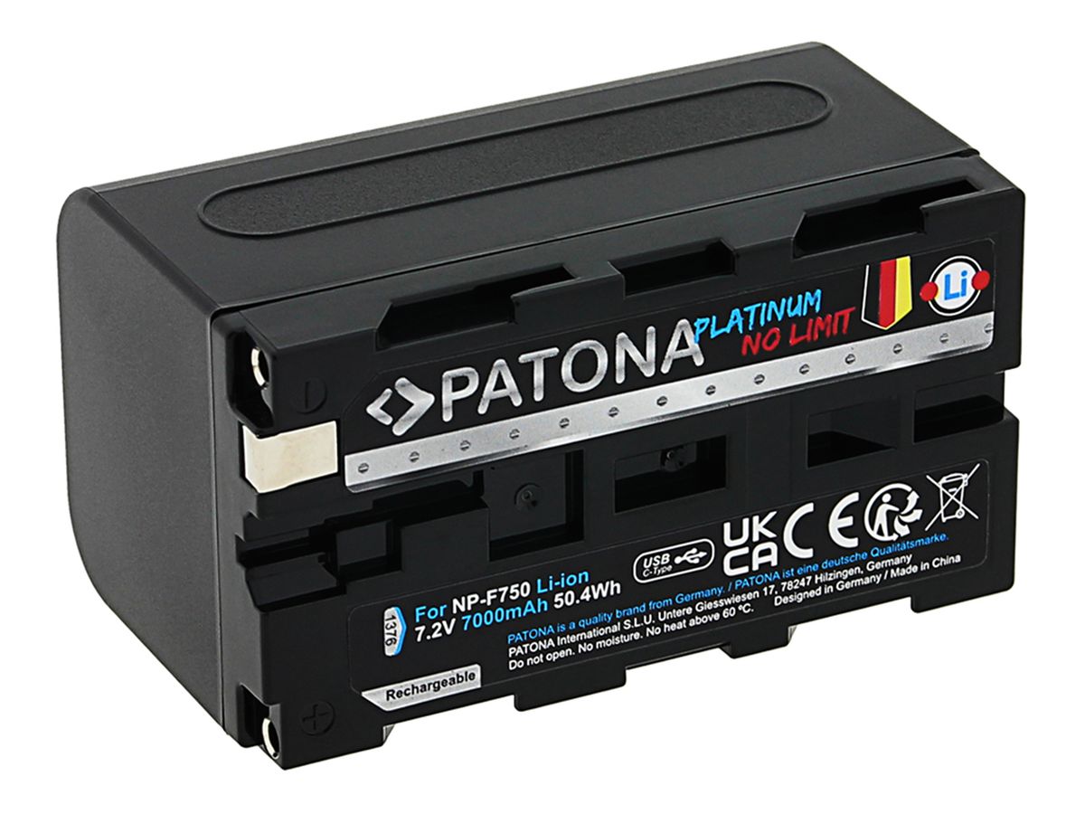 Patona Platinum Akku Sony NP-F750 USB-C