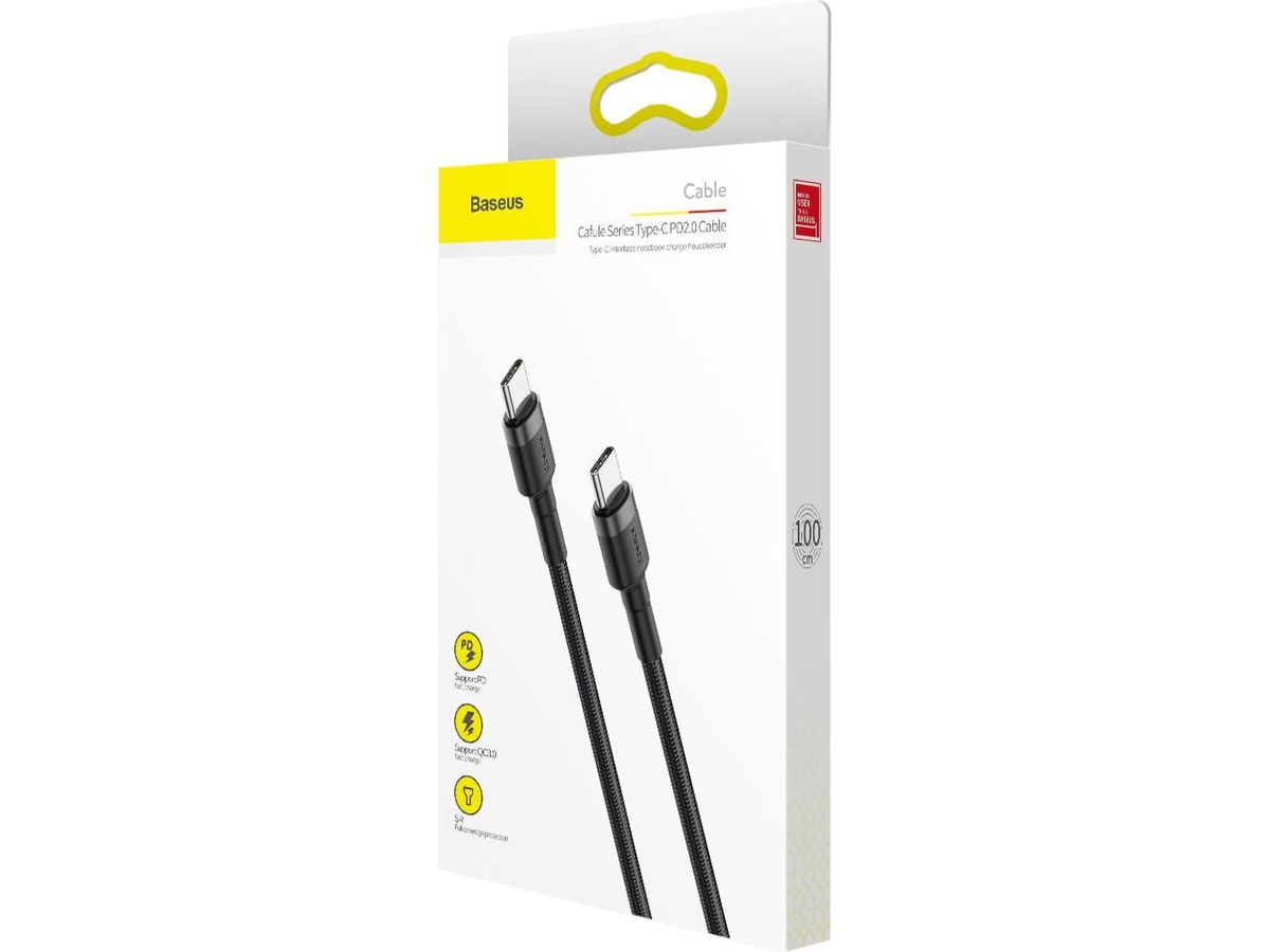 Baseus USB-C to USB-C 1m 60W black