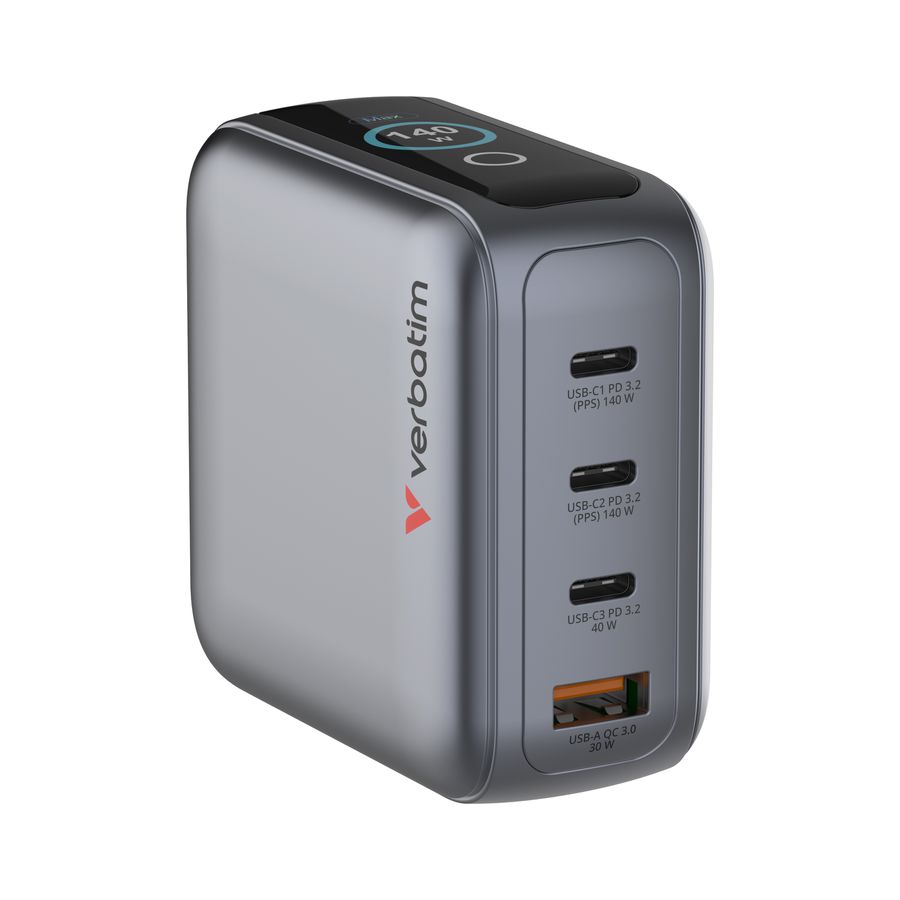 Verbatim Mini GaN Charger 140W Display