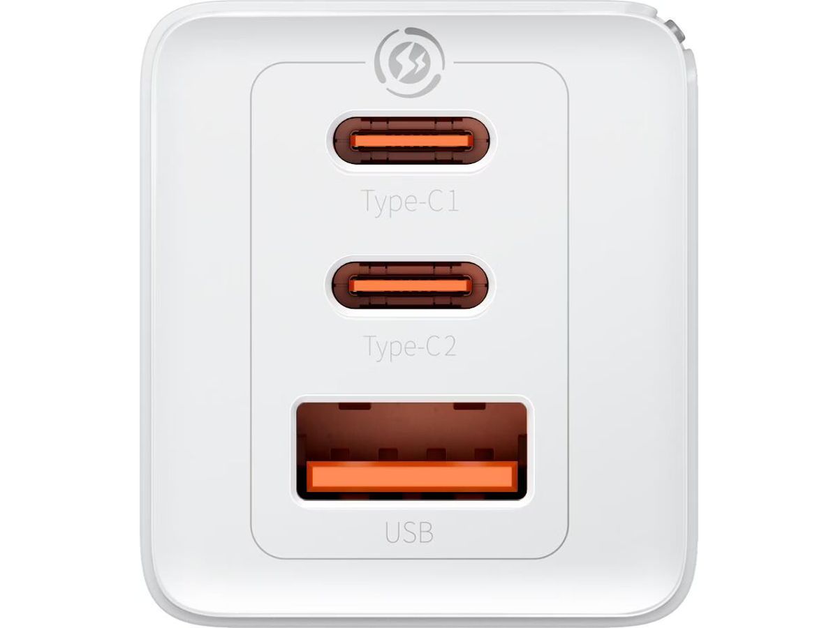 Baseus GaN5 Pro 3 Port Charger 65W White