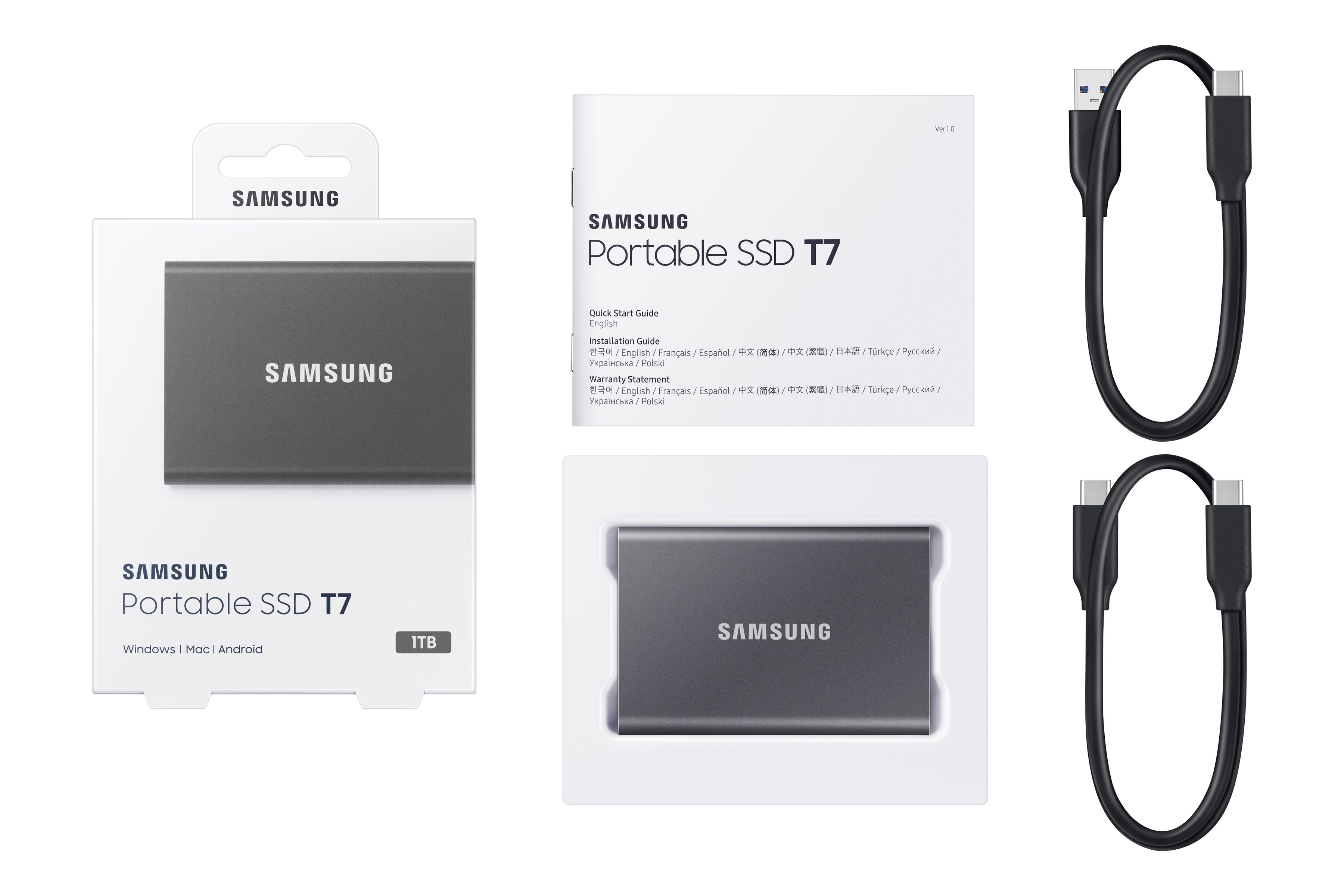 Samsung PSSD T7 1TB grey