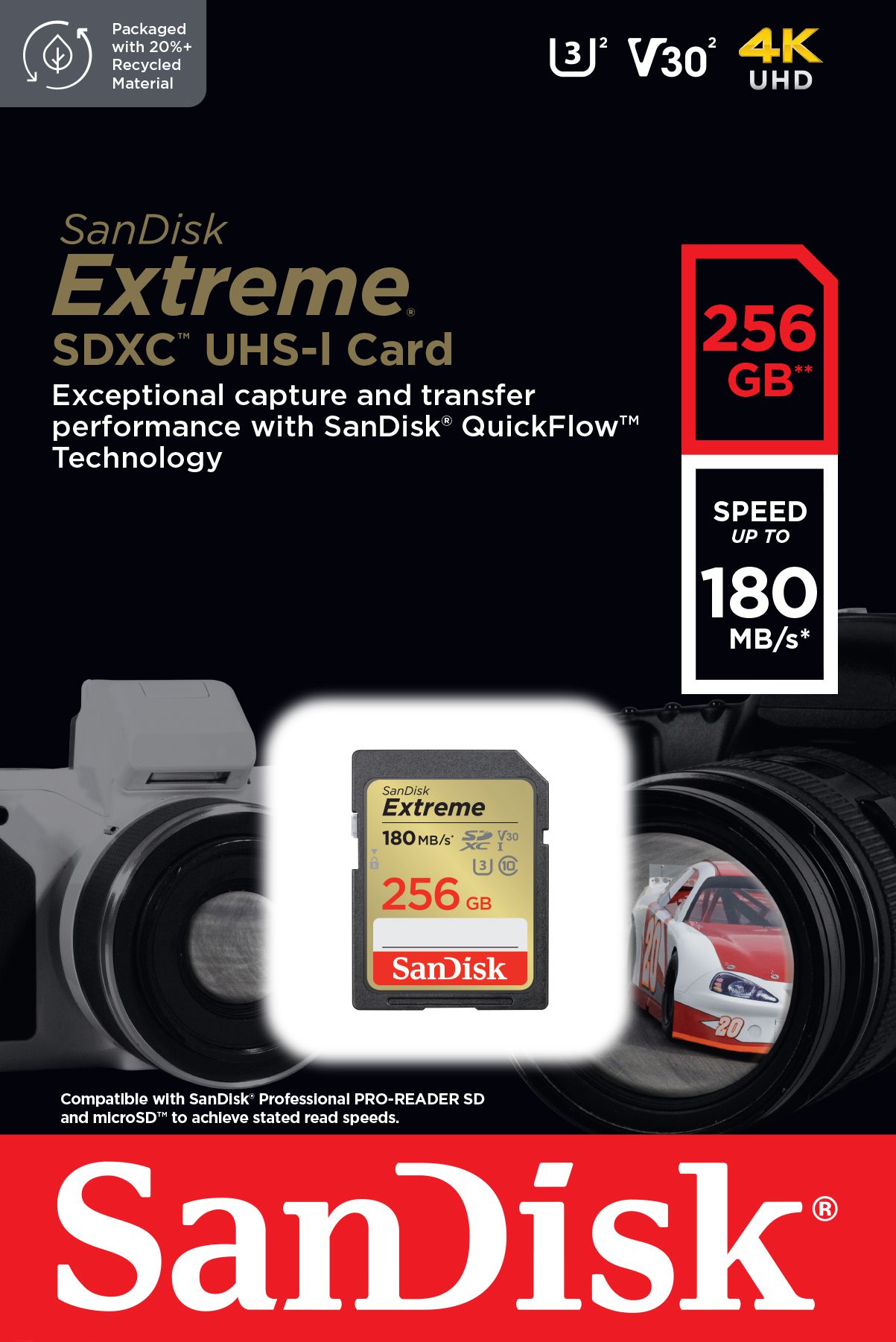 SanDisk Extreme 180MB/s SDXC 256GB