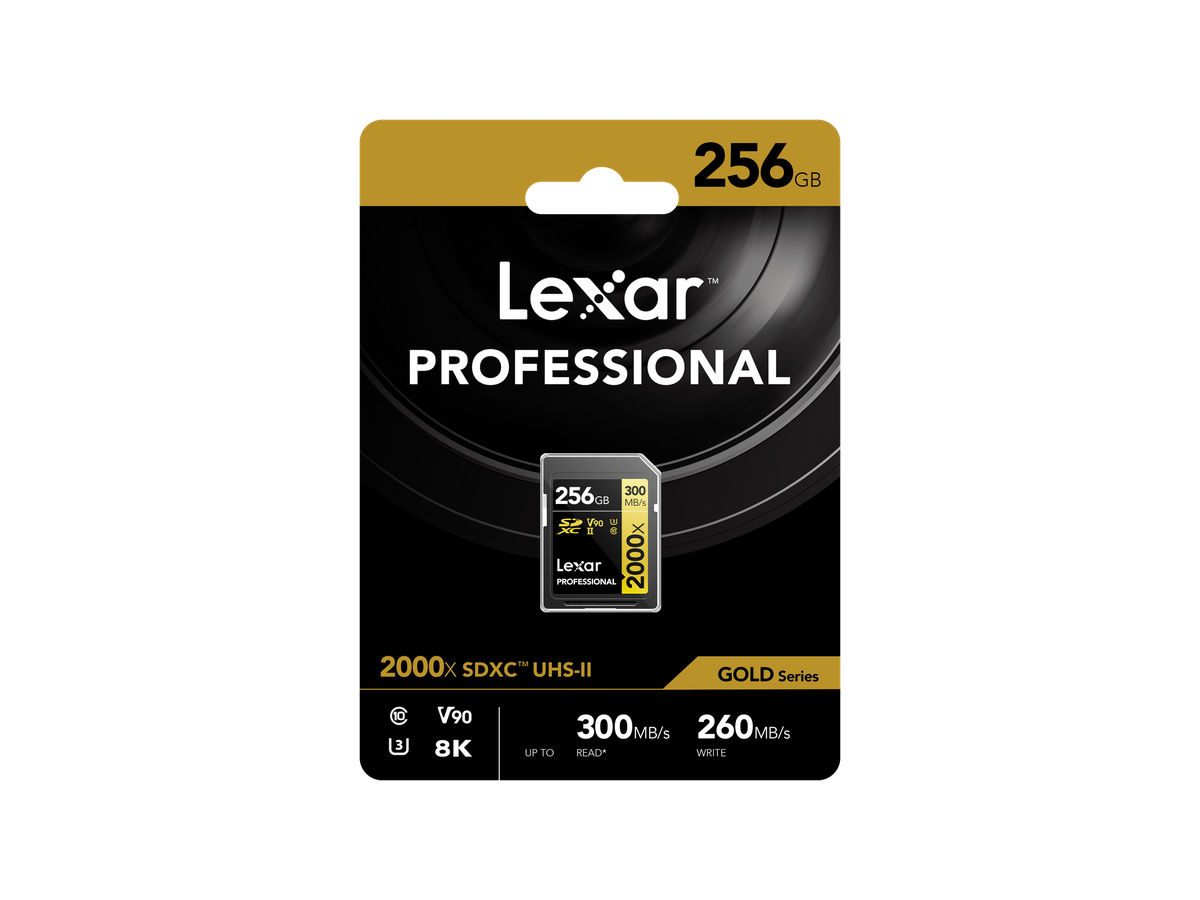 Lexar 2000x UHS-II SDXC 256GB Gold