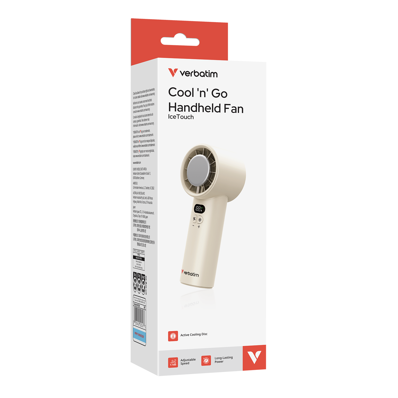 Verbatim IceTouch Handheld Fan White