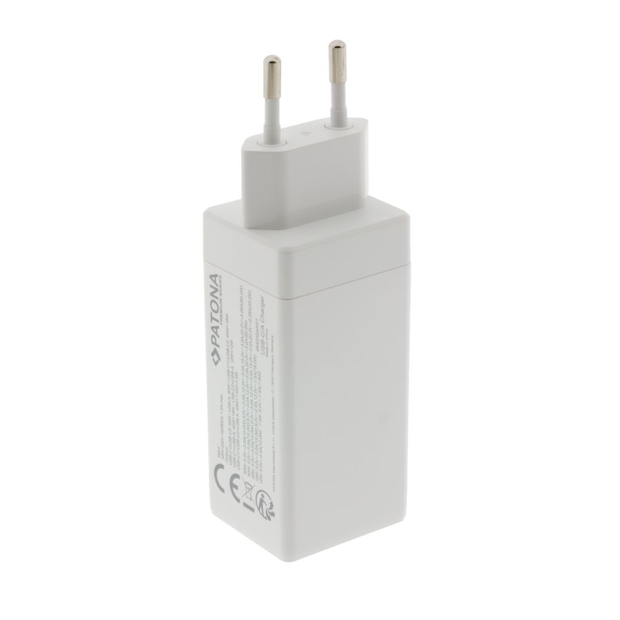 Patona GaN PD 65W 2xUSB-C + USB-A white