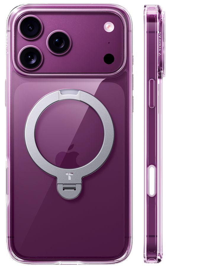 Torras Ostand Spin iPhone 18 Pro Clear