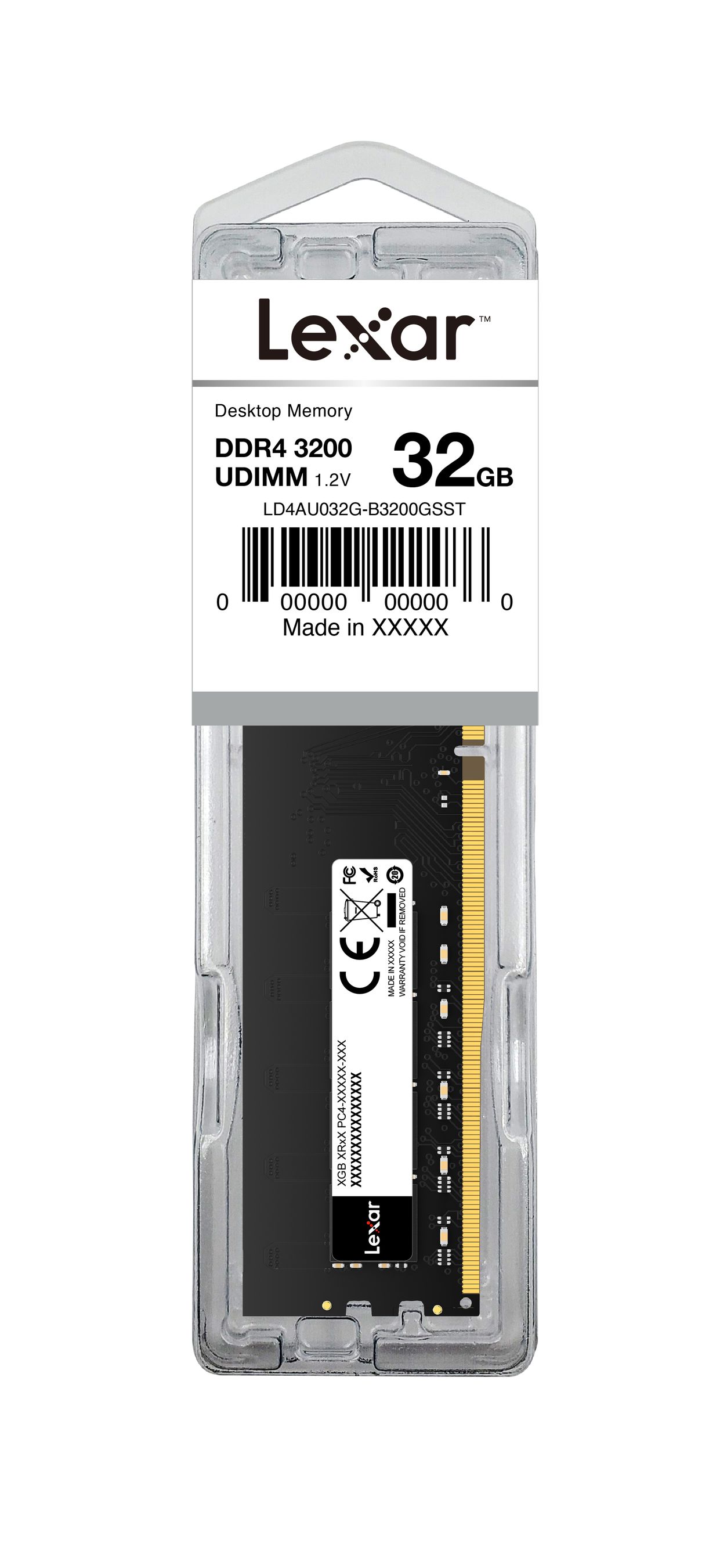 Lexar DDR4 3200 MHz UDIMM 1x 32GB