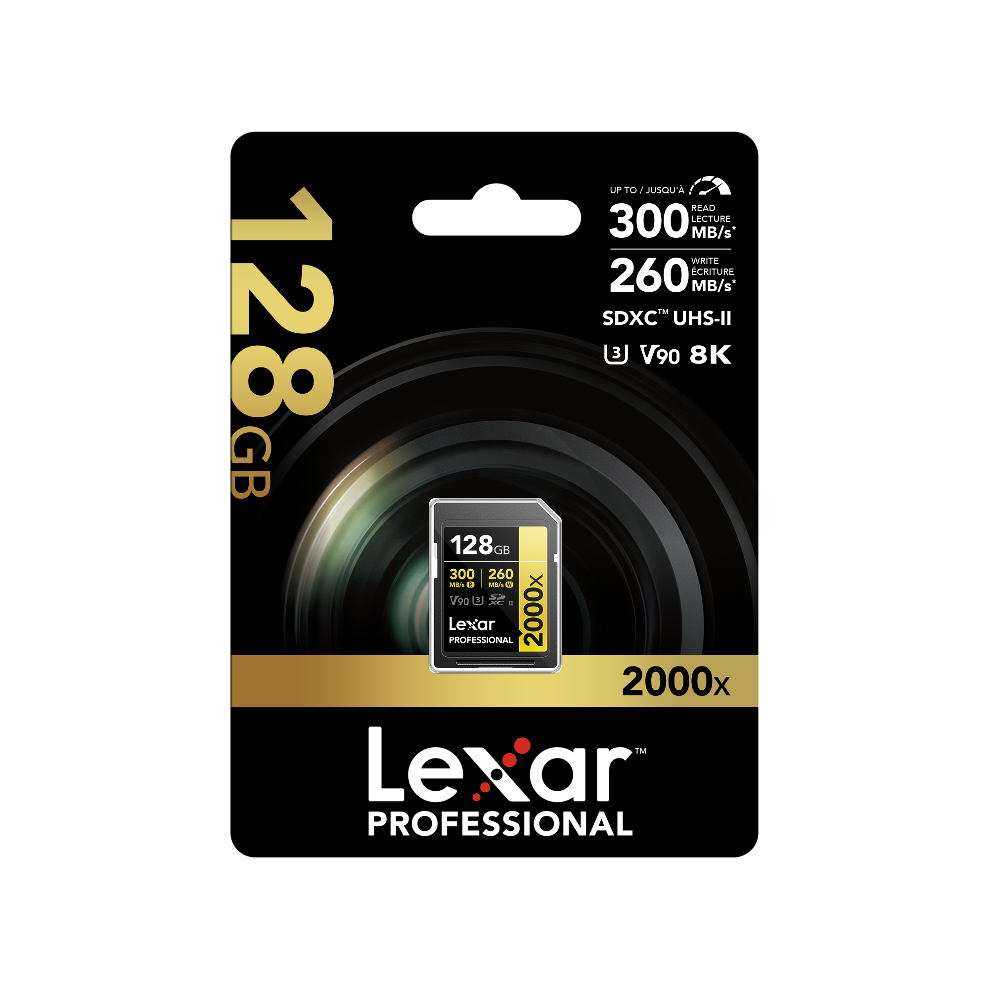 Lexar 2000x UHS-II SDXC 128GB Gold