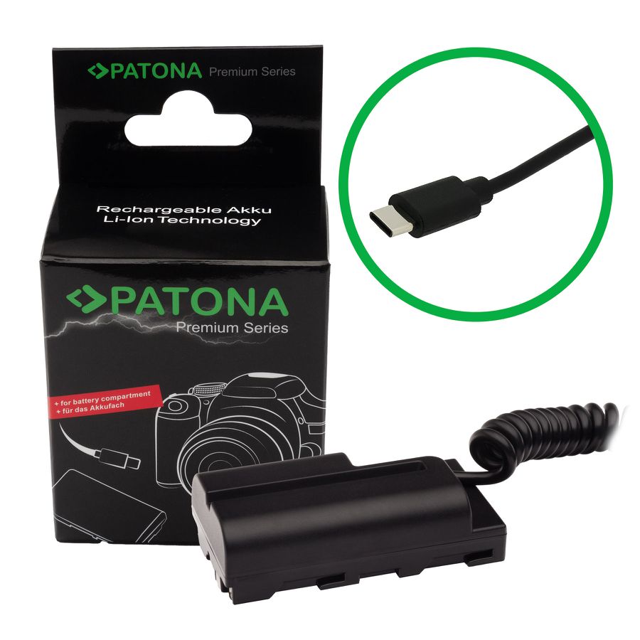 Patona USB-C Input Akku-Adapter NP-FZ100