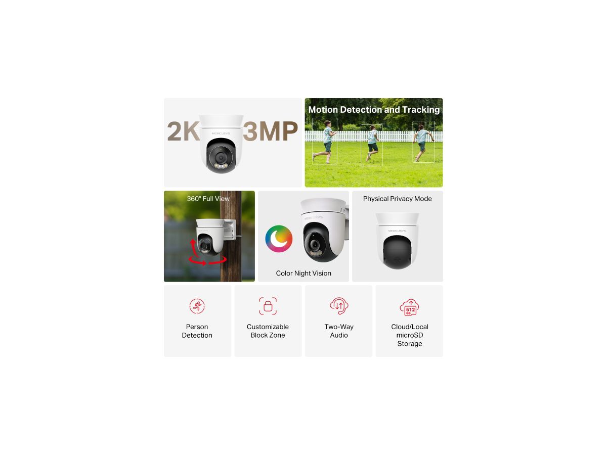 Mercusys 2K Outdoor Security Wi-Fi Camer
