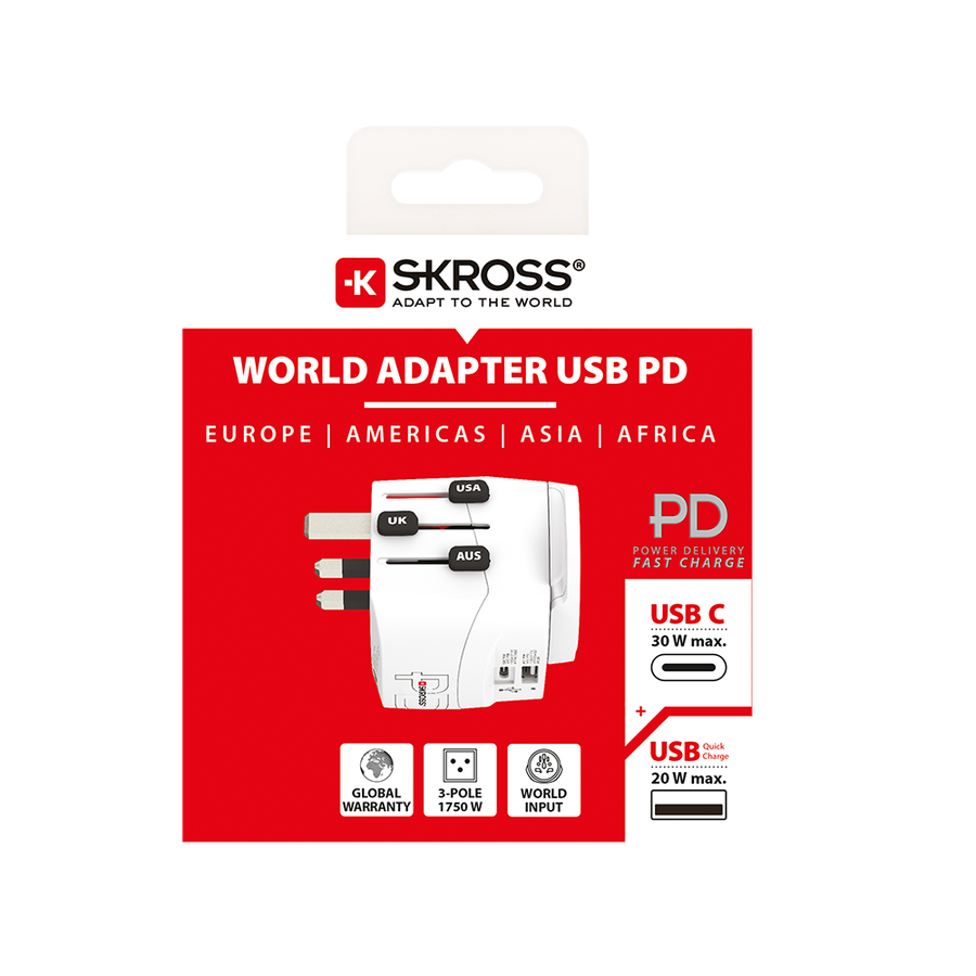 Skross PRO Light USB AC30PD World
