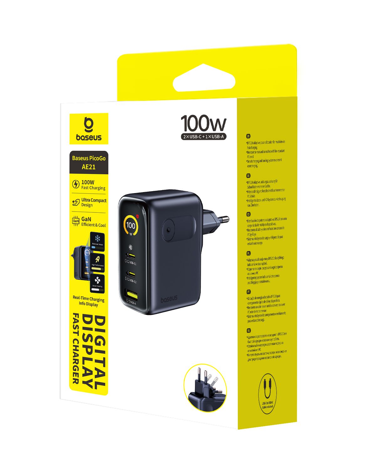Baseus PicoGo Display Fastcharg.100W Bl.