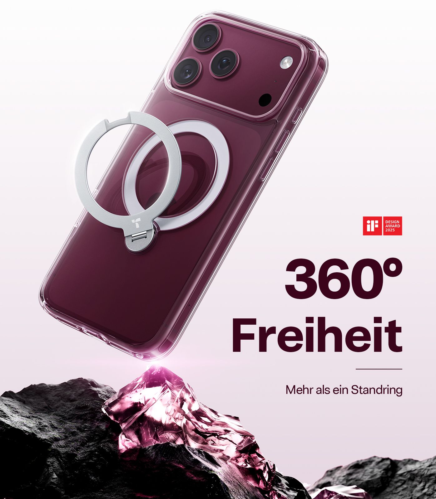 Torras Ostand Spin iPhone 18 Pro Clear