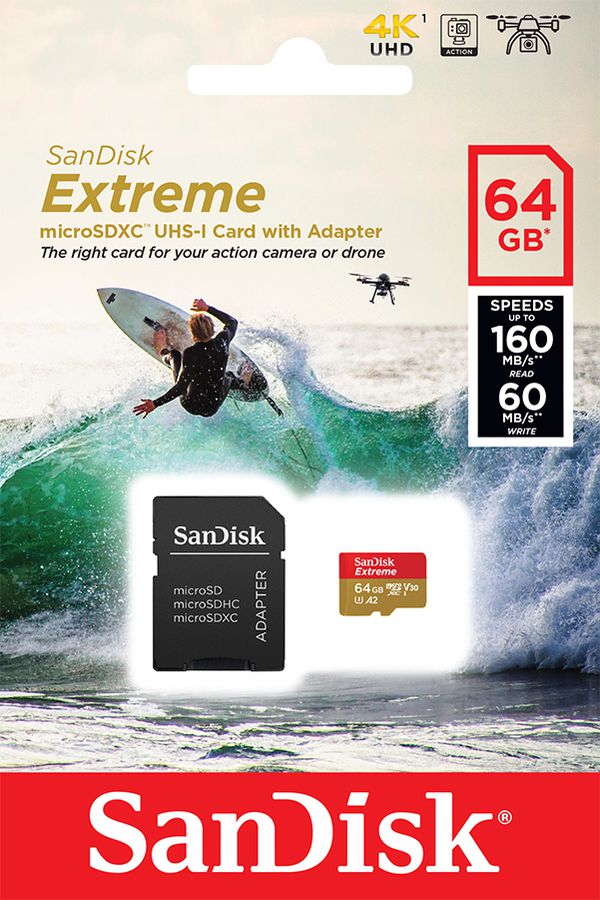 SanDisk Extreme SDXC 170MB/s64GB Action