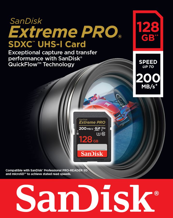 SanDisk Extreme Pro 200MB/s SDXC 128GB