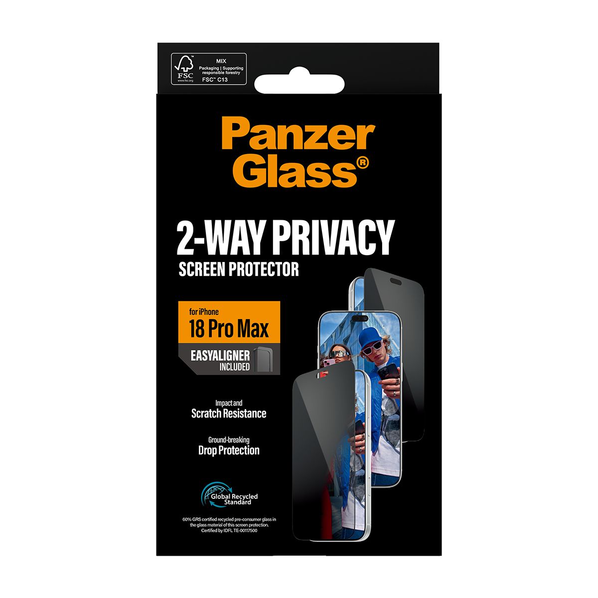 PanzerGlass iP18 Pro Max Privacy Schutz