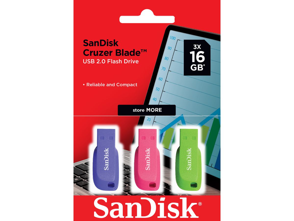 Sandisk Cruzer Blade 16GB Triple Pack