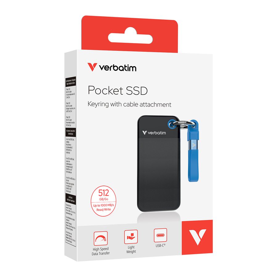 Verbatim Pocket PSSD 512GB Black/Blue