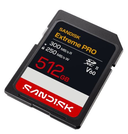 SANDISK Extreme PRO 300MB/s SDXC 512GB