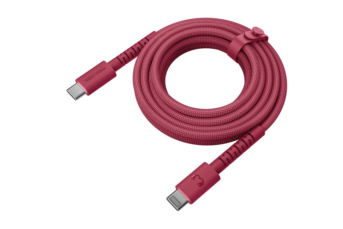 Fresh 'n Rebel USB-C to USB-C Berry Red