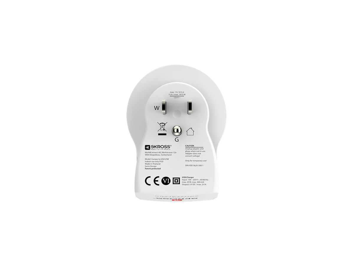 Skross Europe to USA USB