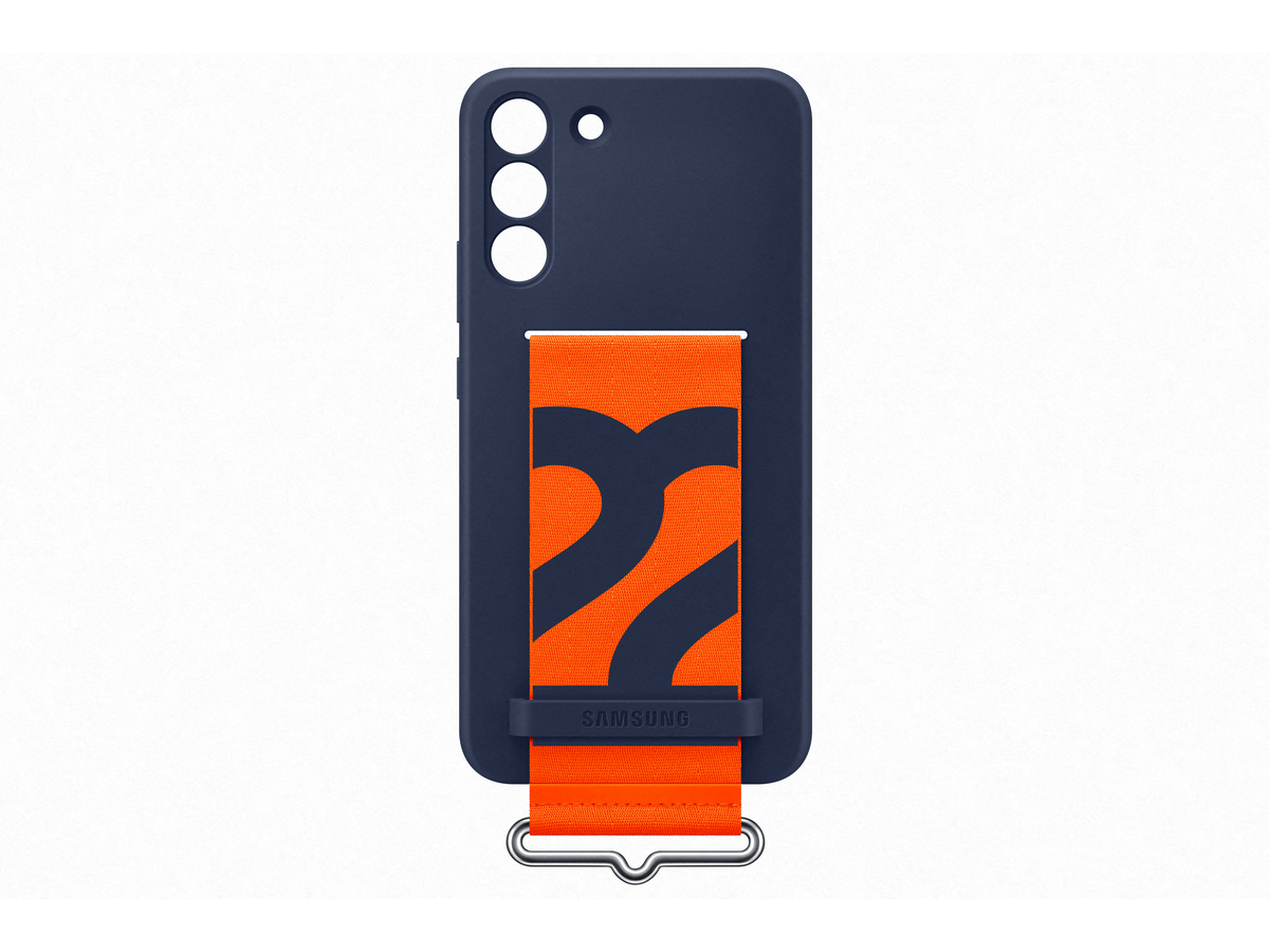 Samsung S22+ Silicone Cover with Strap Navy