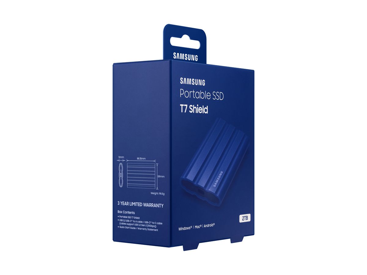 Samsung PSSD T7 Shield 2TB blue