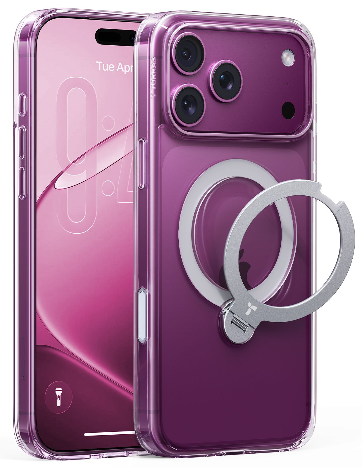 Torras Ostand Spin iPhone 18 Pro Clear