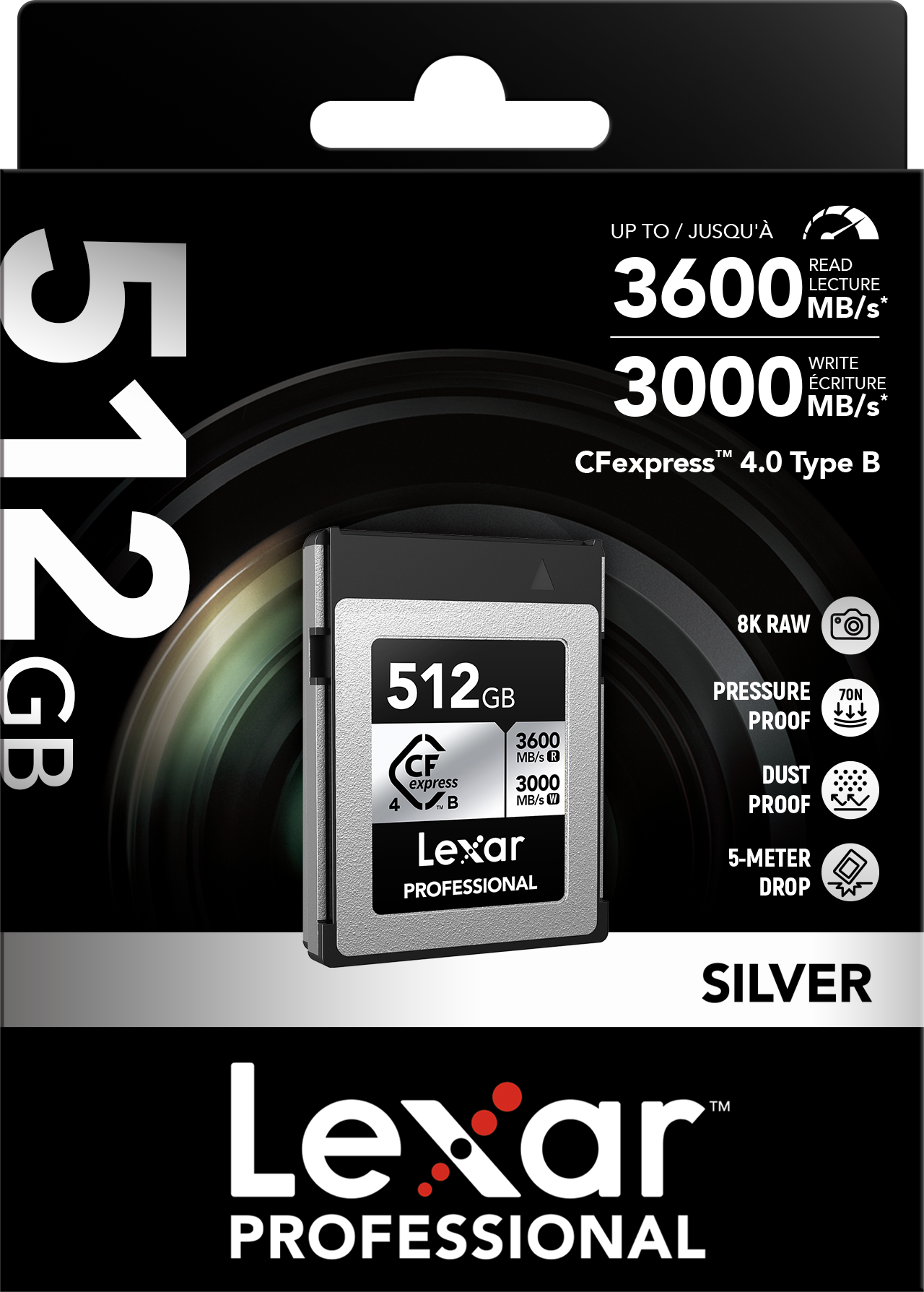 Lexar 3600MB/s CFexpress4.0 512GB Silver