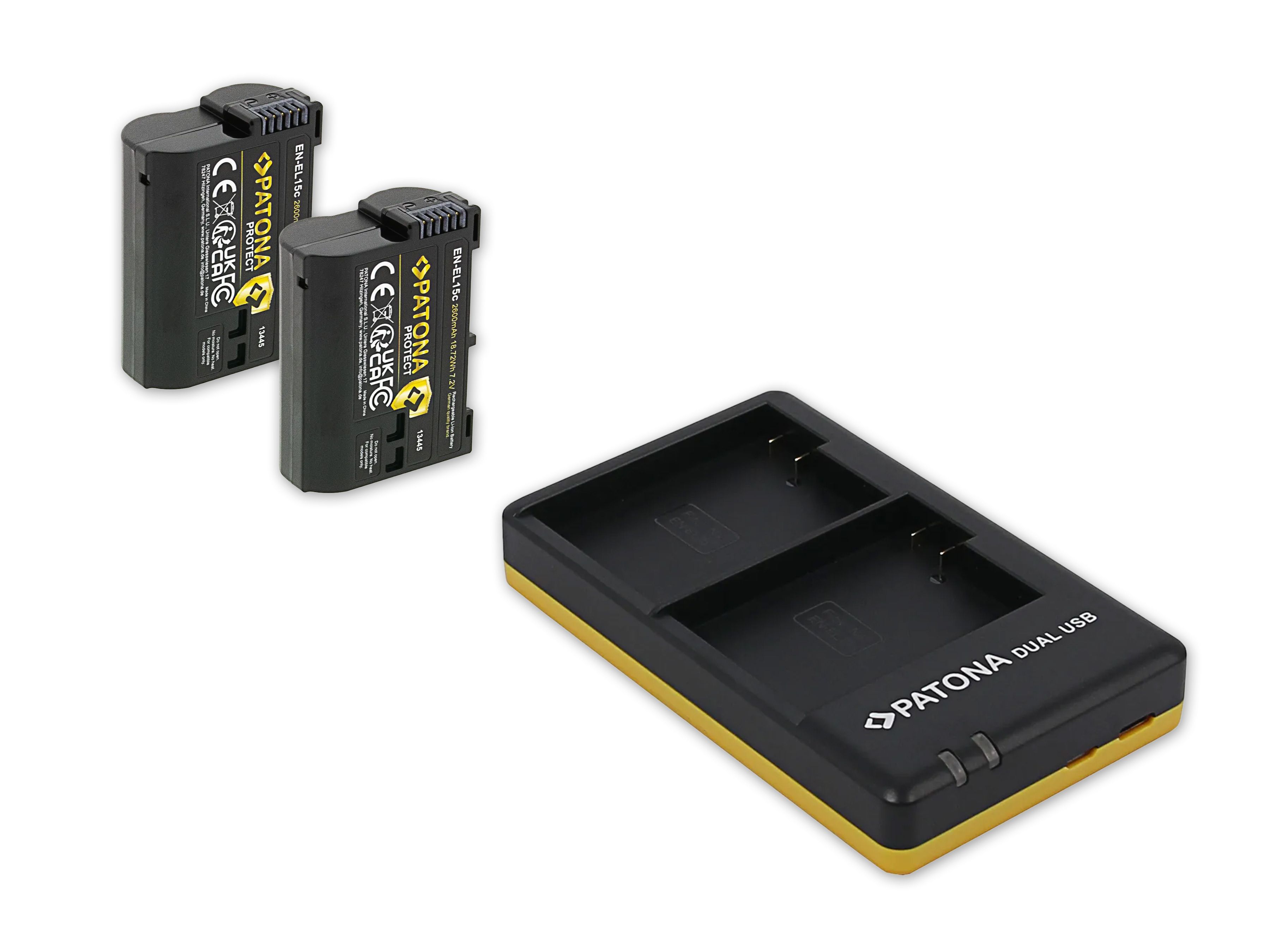 Patona LP-E6P Set Chargeur + 2 Batterie