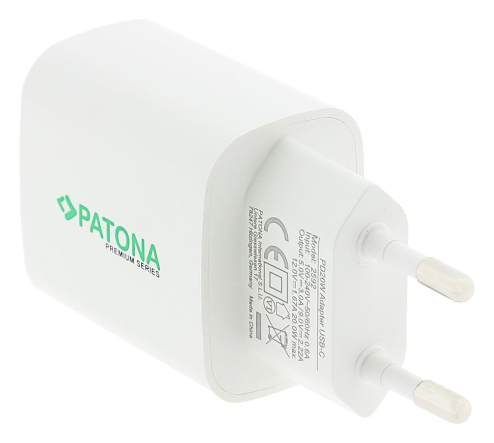 Patona Netzteil PD 20W USB-C 5V 3A White