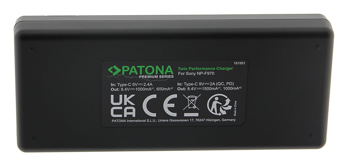 PATONA Premium chargeur double NP-FM500H
