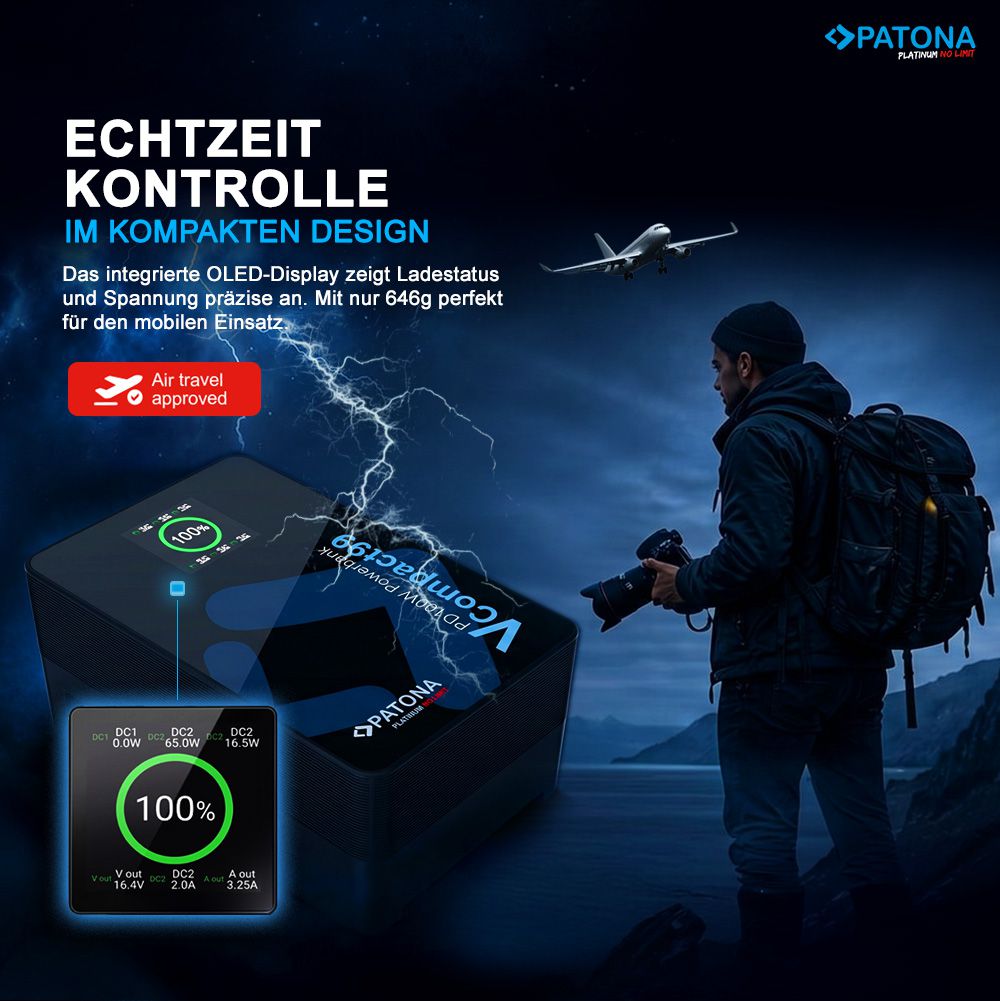 Patona Compact V-Mount Akku 99Wh PD100W