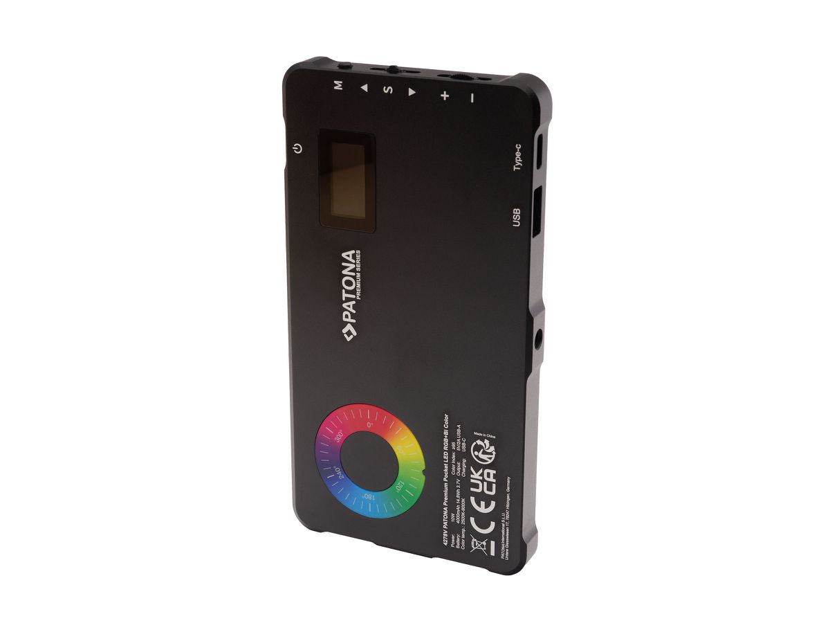 Patona RGB Videolicht mit Powerbank