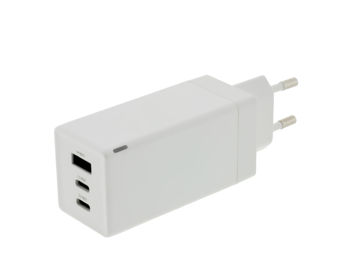 Patona GaN PD 65W 2xUSB-C + USB-A white