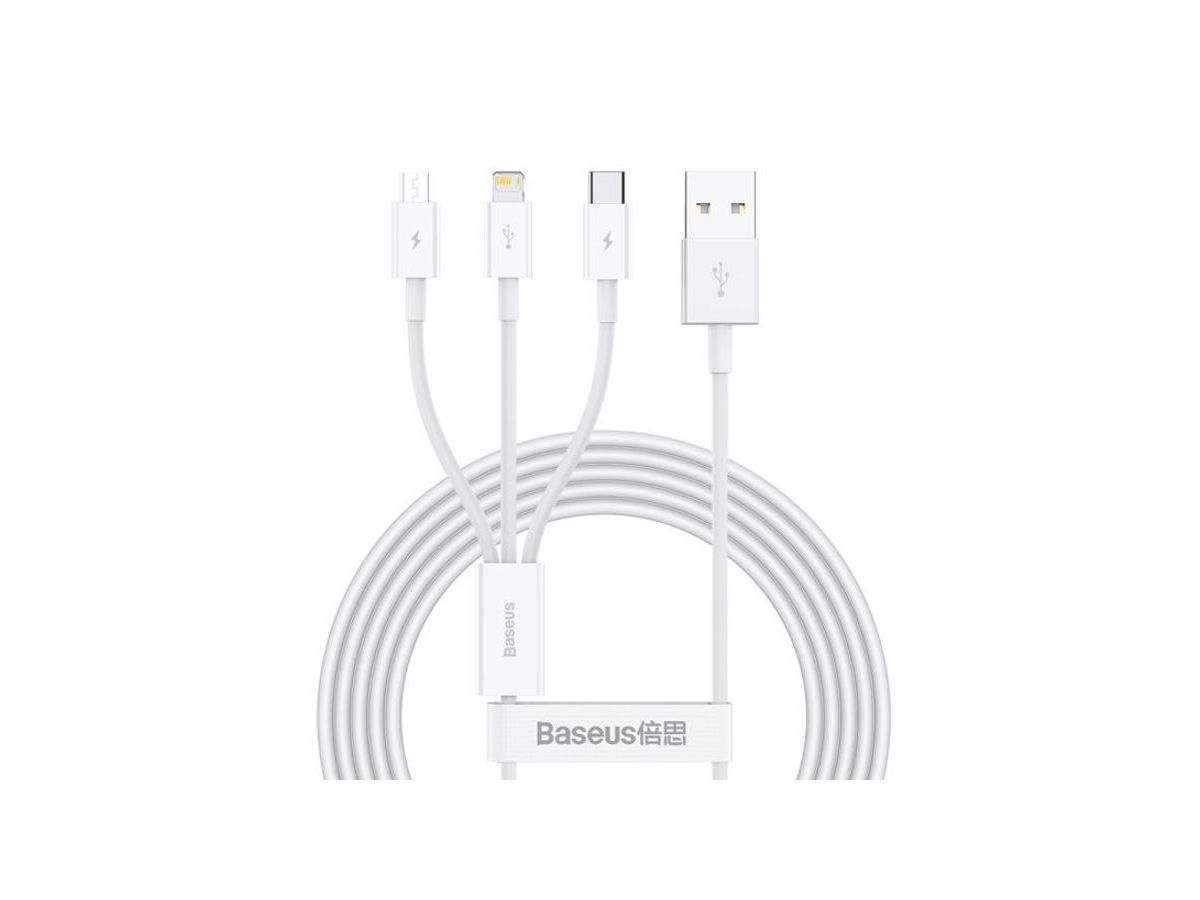 Baseus USB 3-in-1 Cable 1.5m White