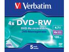 Verbatim DVD-RW Jewel 4.7GB 4x 5 Pack