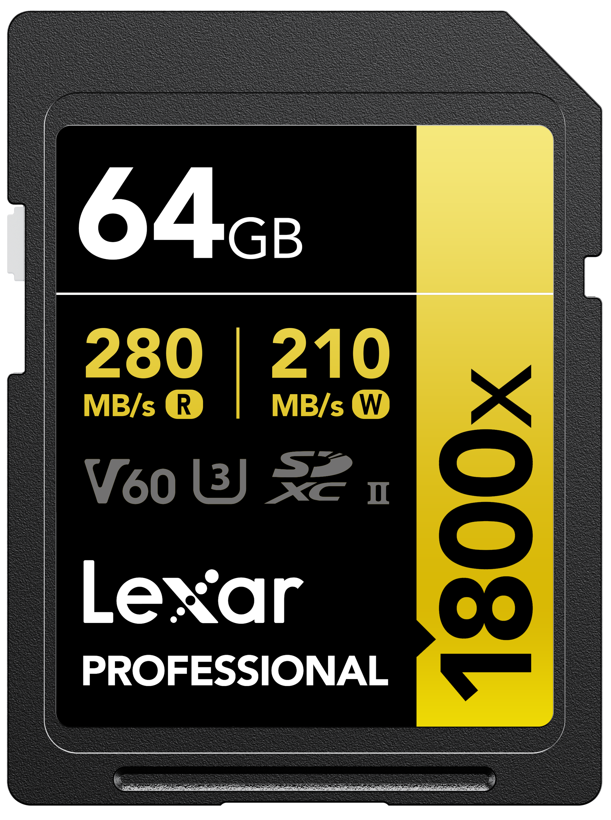 Lexar 1800x UHS-II SDXC 64GB Gold