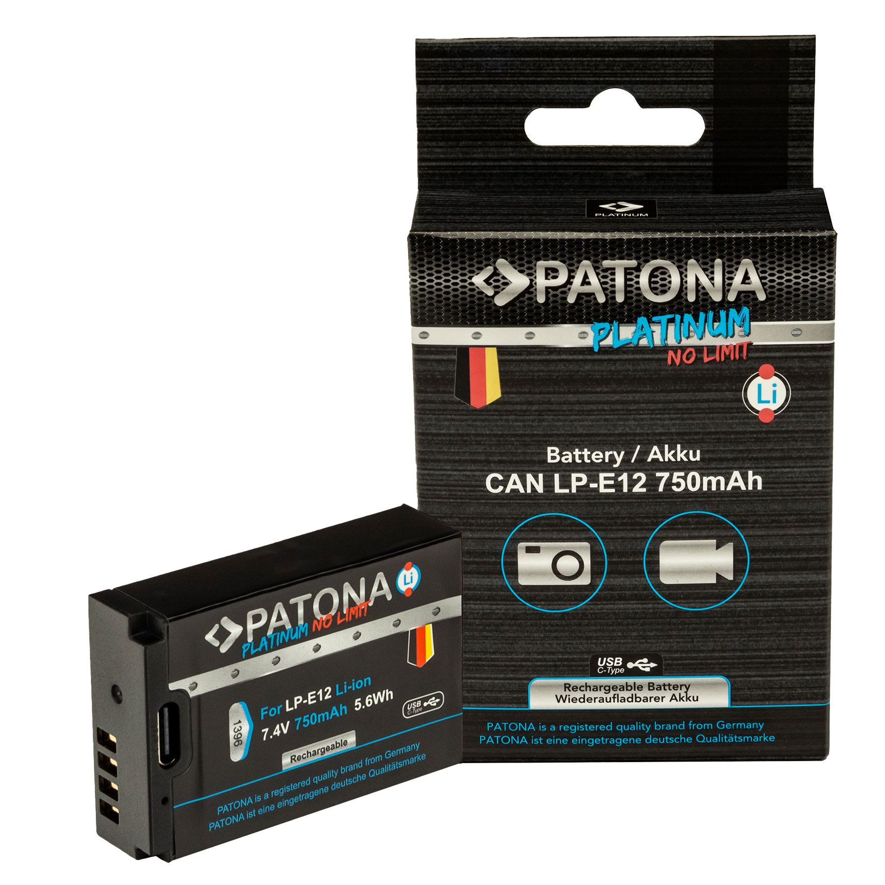 Patona Platinum USB-C Canon LP-E12